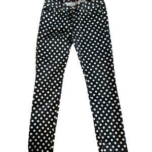 Kate Spade Broome Street Black and White Polka Dot Skinny Jeans